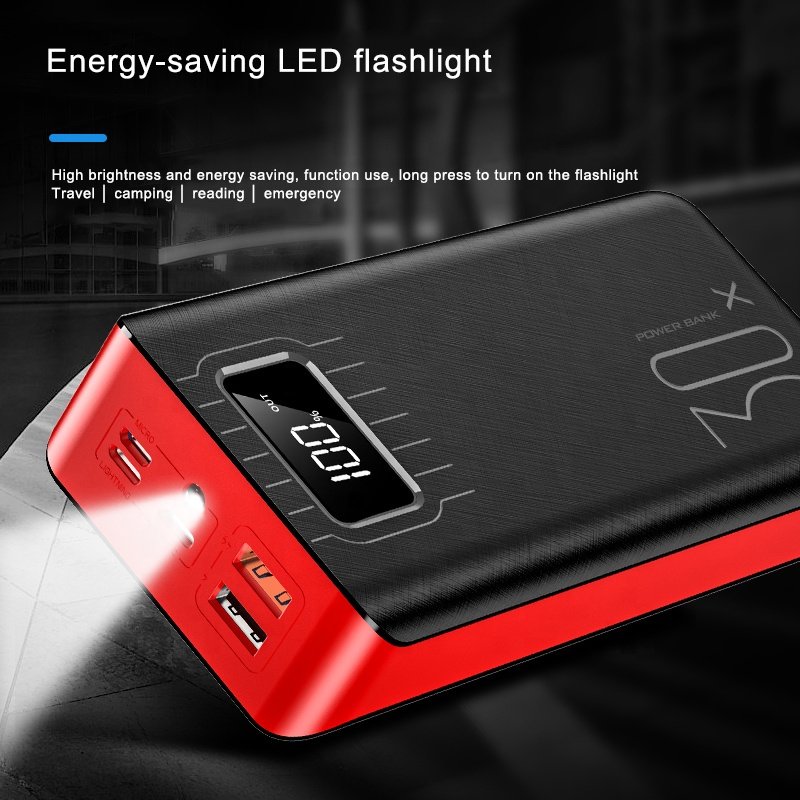 Batterie externe plus lampe flash intégrée